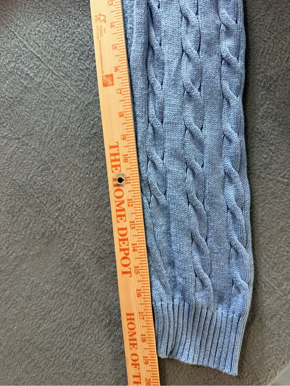 Nautica - Men's Light Blue Cable Knit Crewneck Sweater